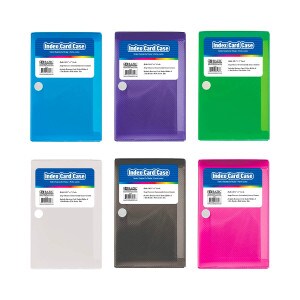 Index Card Case Assorted Colors with Tabs